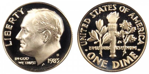 1983 S Roosevelt Dime Proof 