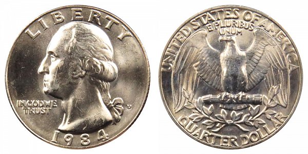 1984 D Washington Quarter 