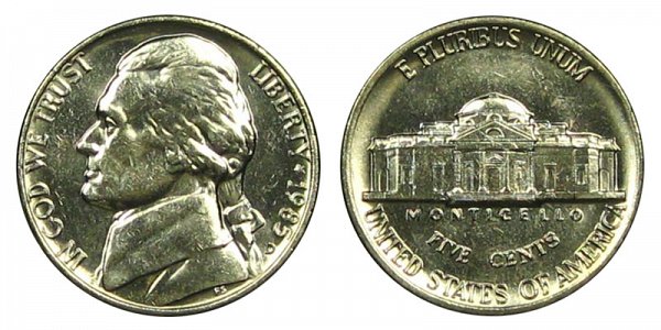 1985 D Jefferson Nickel 
