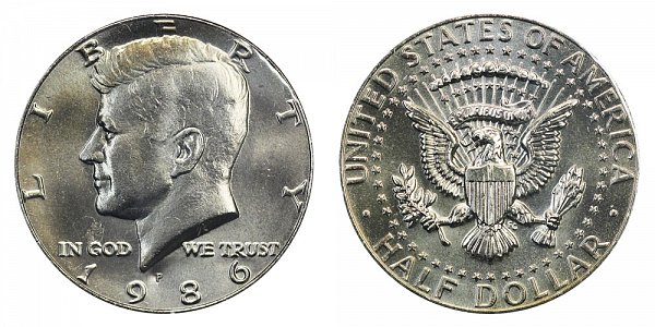 1986 P Kennedy Half Dollar 