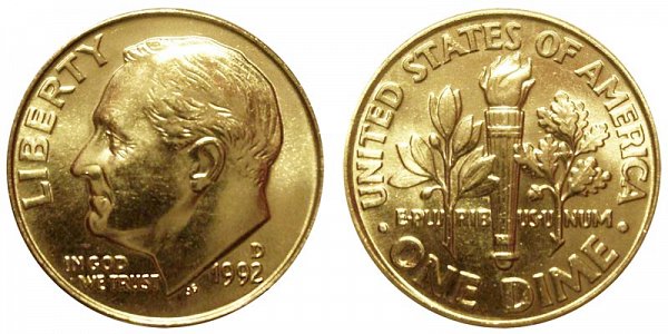 1992 D Roosevelt Dime 