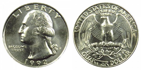 1992 D Washington Quarter 