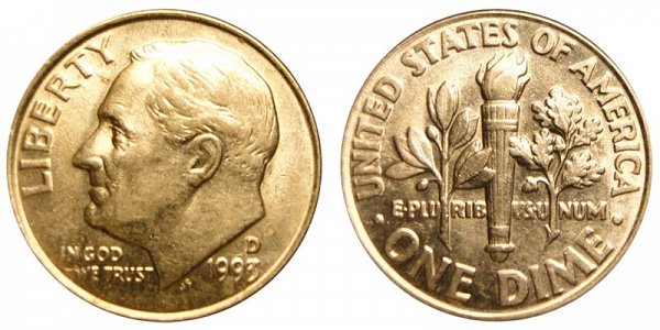 1993 D Roosevelt Dime 