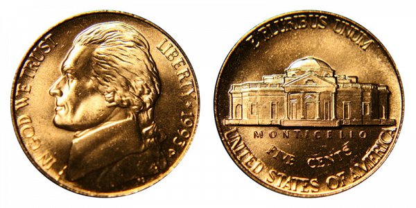 1993 P Jefferson Nickel 