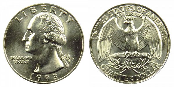1993 P Washington Quarter 