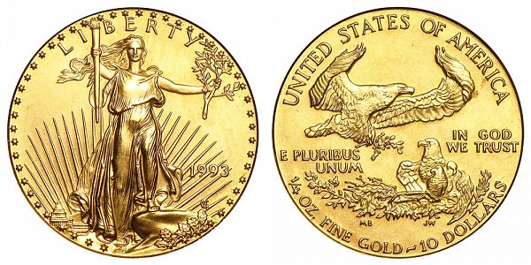 1993 Quarter Ounce American Gold Eagle - 1/4 oz Gold $10 