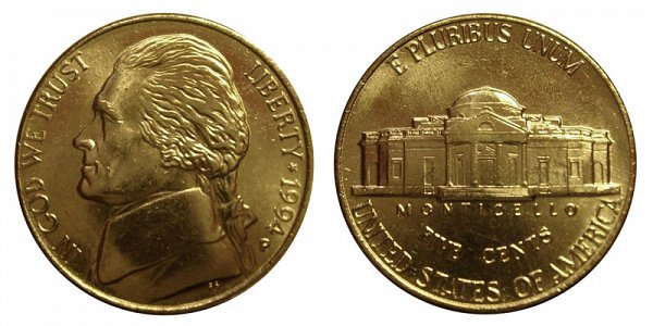 1994 P Jefferson Nickel 