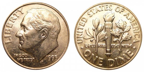 1995 D Roosevelt Dime 