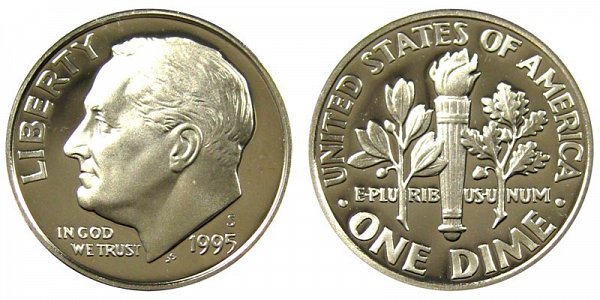 1995 S Roosevelt Dime Proof 