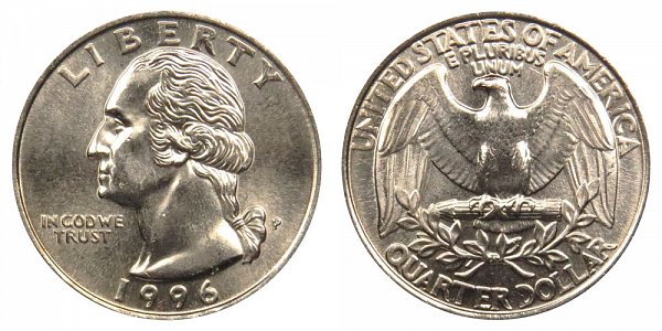 1996 P Washington Quarter 