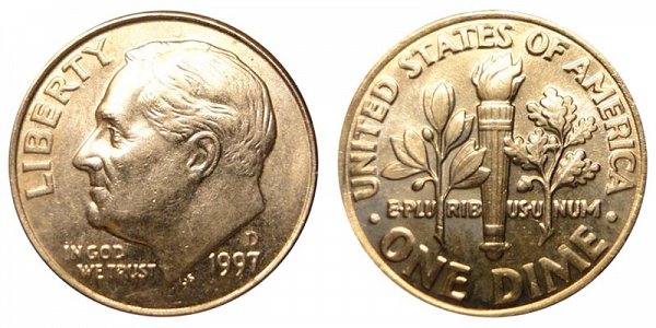 1997 D Roosevelt Dime 