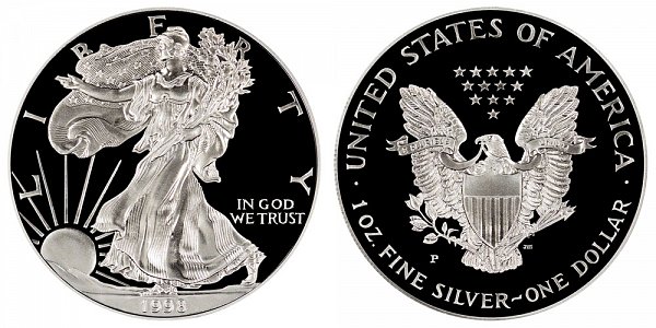 1998 P Proof American Silver Eagle 