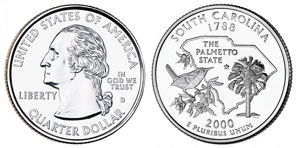 2000 D South Carolina State Quarter 