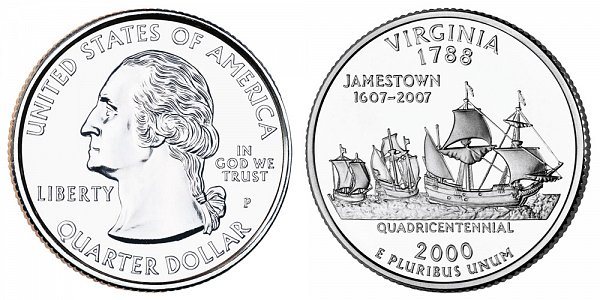 2000 P Virgnia State Quarter 