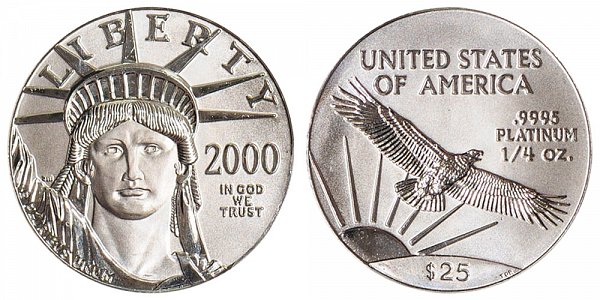 2000 Quarter Ounce American Platinum Eagle - 1/4 oz Platinum $25 
