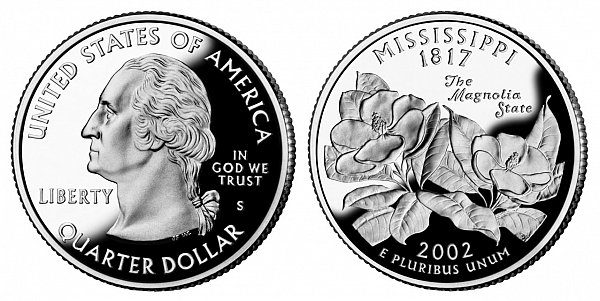 2002 S Proof Mississippi State Quarter 