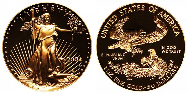 2004 W Proof One Ounce American Gold Eagle - 1 oz Gold $50 