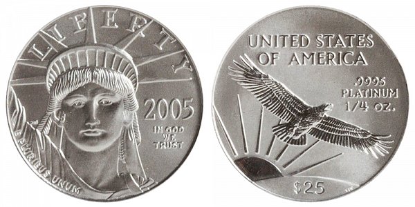 2005 Quarter Ounce American Platinum Eagle - 1/4 oz Platinum $25 