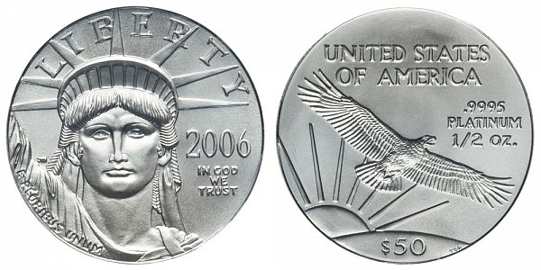 2006 Half Ounce American Platinum Eagle - 1/2 oz Platinum $50 