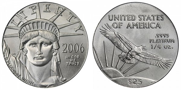 2006 Quarter Ounce American Platinum Eagle - 1/4 oz Platinum $25 