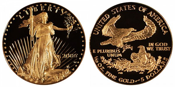 2006 W Proof Tenth Ounce American Gold Eagle - 1/10 oz Gold $5 