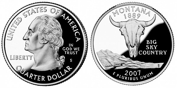 2007 S Proof Montana State Quarter 