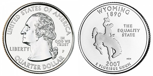 2007 P Wyoming State Quarter 