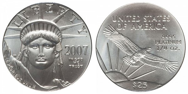 2007 Quarter Ounce American Platinum Eagle - 1/4 oz Platinum $25 