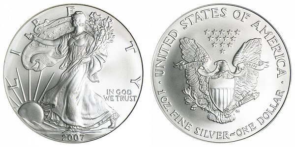 2007 Bullion American Silver Eagle 