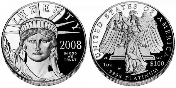2008 Platinum American Eagle - Lady Justice