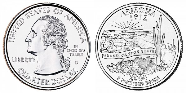 2008 D Arizona State Quarter 