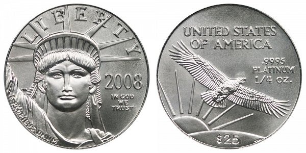 2008 Quarter Ounce American Platinum Eagle - 1/4 oz Platinum $25 