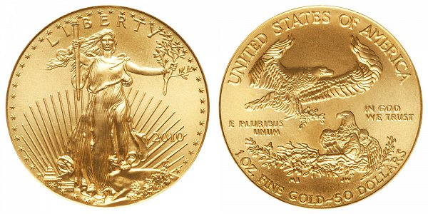 2010 One Ounce American Gold Eagle - 1 oz Gold $50 