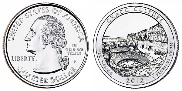 2012 P Chaco Culture National Historical Park Quarter - New Mexico 