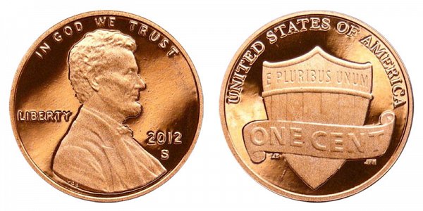 2012 S Lincoln Shield Cent Penny 
