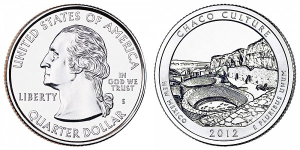 2012 S Uncirculated Chaco Culture National Historical Park Quarter - New Mexico 