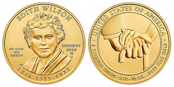 2013 Edith Wilson First Spouse Gold Coin 