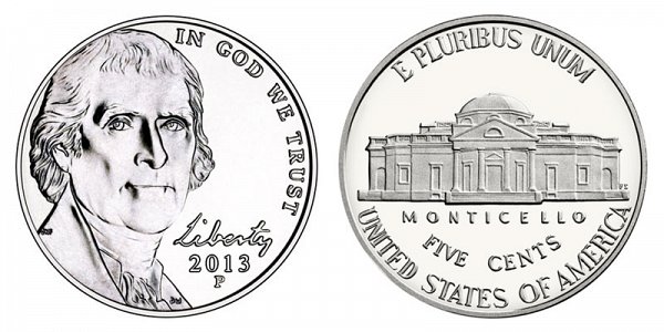 2013 P Jefferson Nickel 