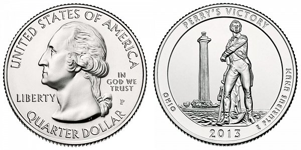 2013 P Perrys Victory and International Peace Memorial Quarter - Ohio 