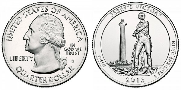 2013 S Uncirculated Perrys Victory and International Peace Memorial Quarter - Ohio 