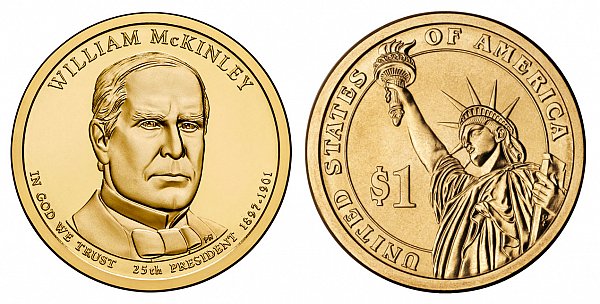 2013 P William McKinley Presidential Dollar Coin 