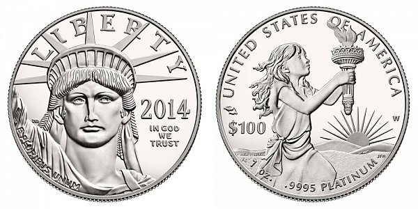 2014 American Platinum Eagle - 1oz ounce proof 