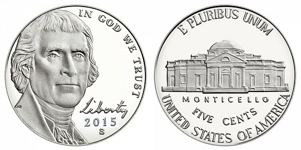 2015 S Proof Jefferson Nickel 