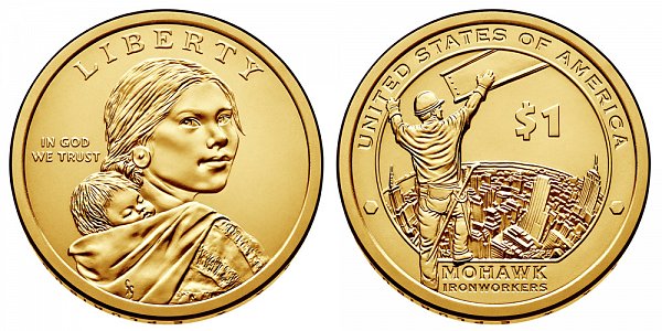 2015 P Sacagawea Native American Dollar - Mohawk Ironworkers 