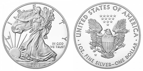 2016 W Bullion American Silver Eagle Proof - 30th Anniversary 