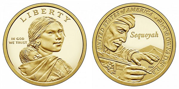 2017 S Proof Sacagawea Native American Dollar - Sequoyah 