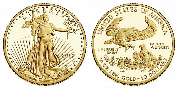 2017 W Proof Quarter Ounce American Gold Eagle - 1/4 oz Gold $10 