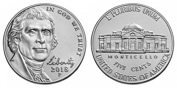 2018 P Jefferson Nickel 