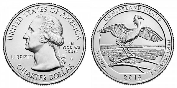 2018 S Uncirculated Cumberland National Seashore Quarter - Georgia 