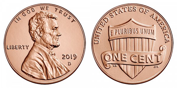 2019 D Lincoln Shield Cent Penny 